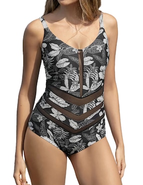 Traje de baño completo Leonisa estampado floral para mujer