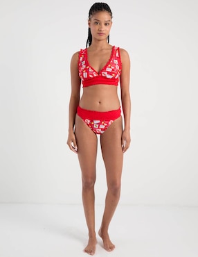Panty bikini That's It estampado gráfico a la cadera para mujer