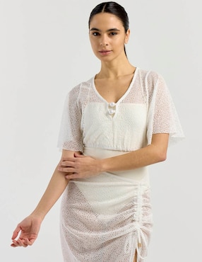 Salida de playa blusa Map para mujer