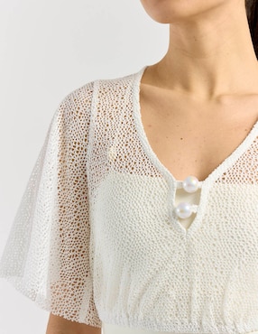 Salida de playa blusa Map para mujer