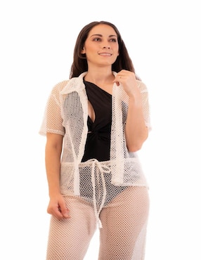 Salida de playa conjunto alma de mar con amarre para mujer