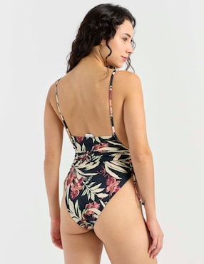 Traje de baño completo Roxy estampado floral para mujer