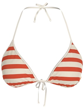 Top bikini Tommy Hilfiger estampado a rayas para mujer