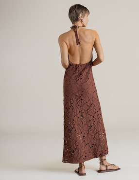 Salida de playa vestido Touche con amarre para mujer