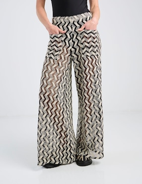 Pantalón acampanado Palmacea amplio para mujer