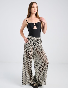 Pantalón acampanado Palmacea amplio para mujer