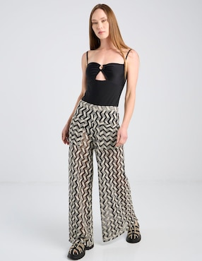 Pantalón acampanado Palmacea amplio para mujer