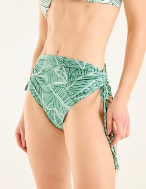 Panty bikini Palmacea estampado floral a la cintura para mujer
