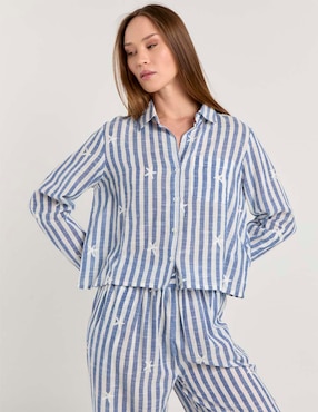 Blusa Map manga larga para mujer