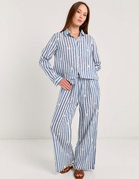 Blusa Map manga larga para mujer