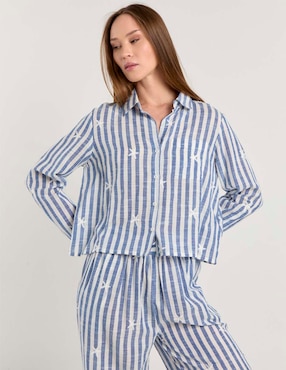 Blusa Map manga larga para mujer