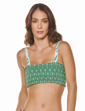 Top bikini Dulzamara estampado floral para mujer
