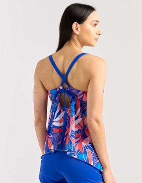 Top bikini Michael David estampado floral copa preformadas para mujer