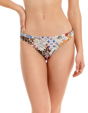 Panty bikini Agua Bendita a la cintura para mujer estampada