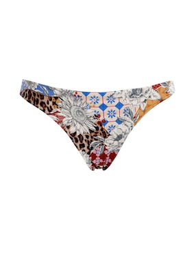 Panty bikini Agua Bendita a la cintura para mujer estampada