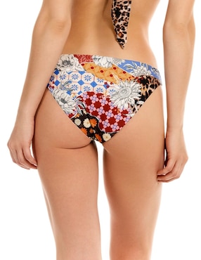 Panty bikini Agua Bendita a la cintura para mujer estampada