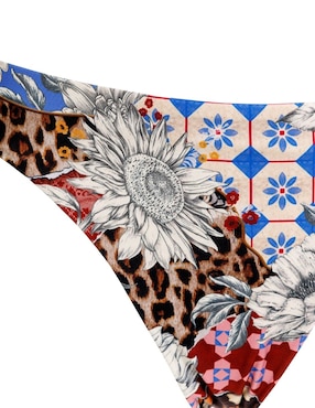 Panty bikini Agua Bendita a la cintura para mujer estampada