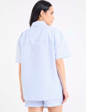 Salida de playa camisa Tommy Hilfiger con botones para mujer
