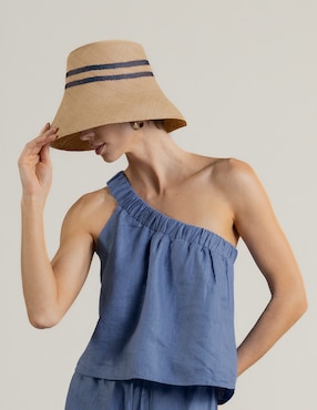 Salida de playa blusa Touche con elástico para mujer