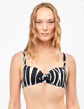 Top Gisela estampado animal print con copas para mujer
