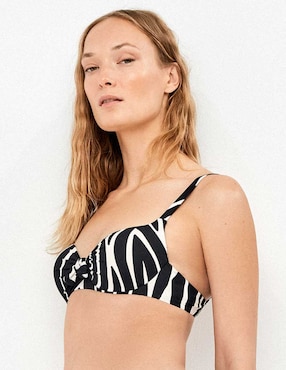 Top Gisela estampado animal print con copas para mujer