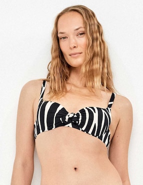 Top Gisela estampado animal print con copas para mujer