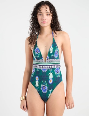 Traje de baño completo Gisela estampado floral para mujer