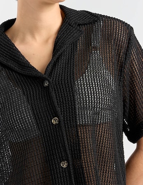 Salida de playa blusa Dulzamara manga corta para mujer
