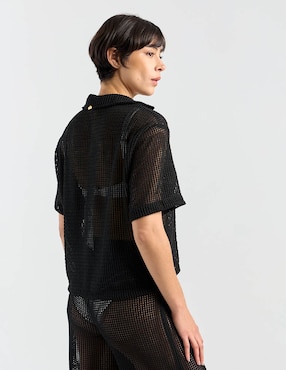 Salida de playa blusa Dulzamara manga corta para mujer