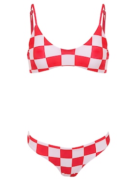 Bikini Maaji estampado a cuadros a la cadera para mujer