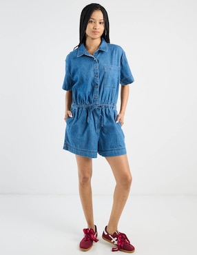Jumpsuit Aerie de algodón casual estampado liso para mujer