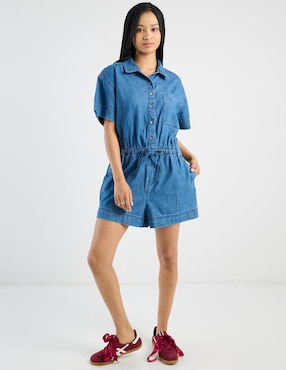 Jumpsuit Aerie de algodón casual estampado liso para mujer