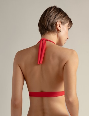 Top bikini touche con copas removibles para mujer