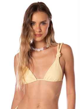 Conjunto bikini Kibys estampado liso para mujer