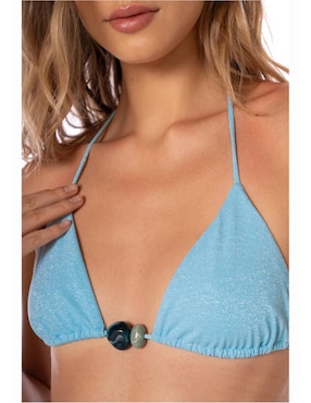 Conjunto bikini Kibys estampado liso para mujer