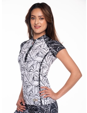 Wetshirt Sunskin estampado floral para mujer
