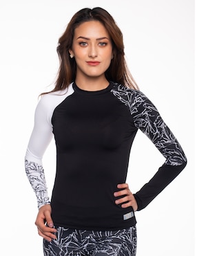 Wetshirt Sunskin estampado floral para mujer