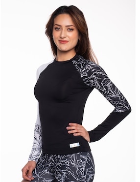 Wetshirt Sunskin estampado floral para mujer