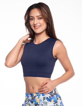 Top bikini Sunskin con copas para mujer