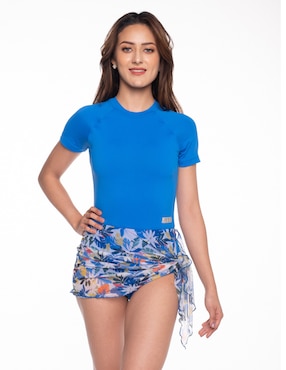 Traje de baño completo Sunskin estampado floral para mujer