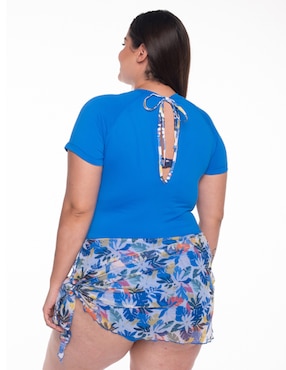 Traje de baño completo Sunskin estampado floral para mujer