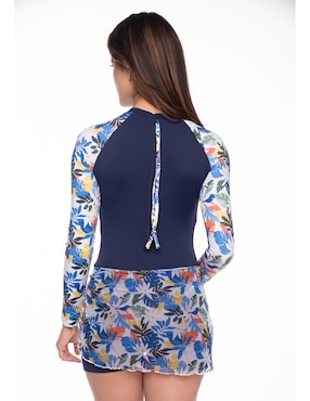 Traje de baño completo Sunskin estampado floral para mujer
