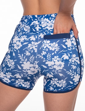 Shorty bikini Sunskin estampado floral a la cintura para mujer