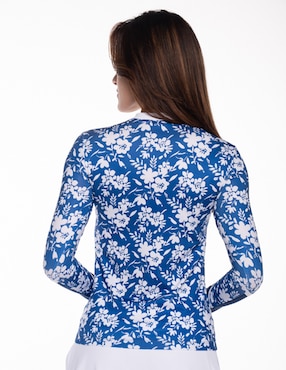Wetshirt Sunskin estampado floral para mujer