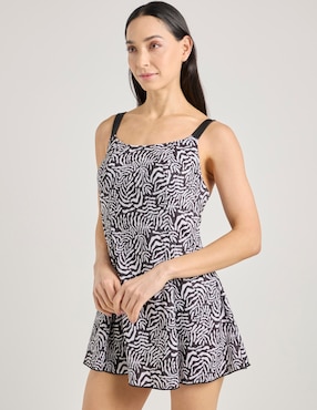 Traje de baño completo Michael David estampado animal print para mujer