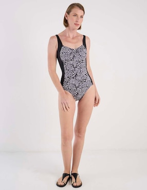 Traje de baño completo Michael David estampado animal print para mujer