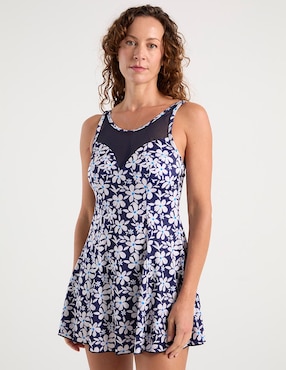 Traje de baño completo Michael David estampado floral para mujer
