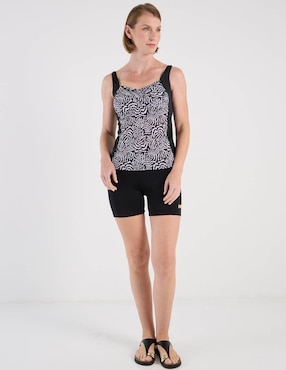 Tankini Michael David estampado animal print para con copas preformadas mujer