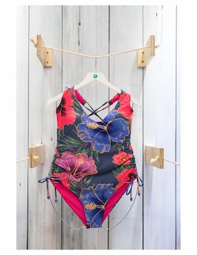 Traje de baño completo Rebell estampado floral para mujer