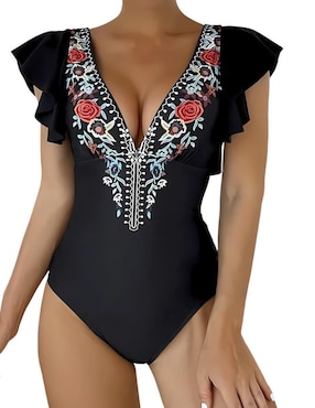 Traje de baño completo Marinity estampado floral para mujer